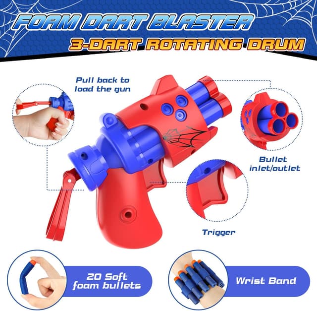 Detalle de Spider Electronic Target with Nerf Toy Gun for Kids