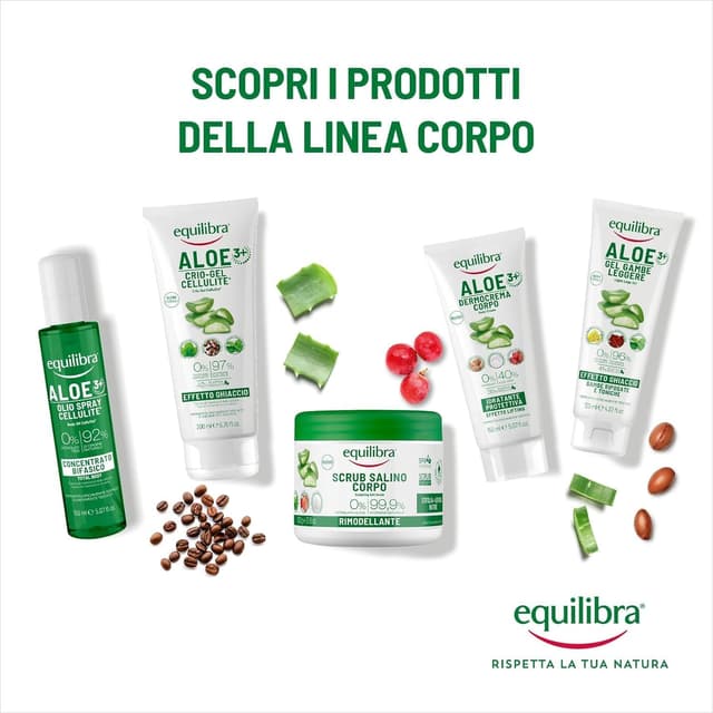 Detalle de Equilibra Corpo Scrub Salino Rimodellante con Aloe Vera e Sali Marini, 2 x 600 g
