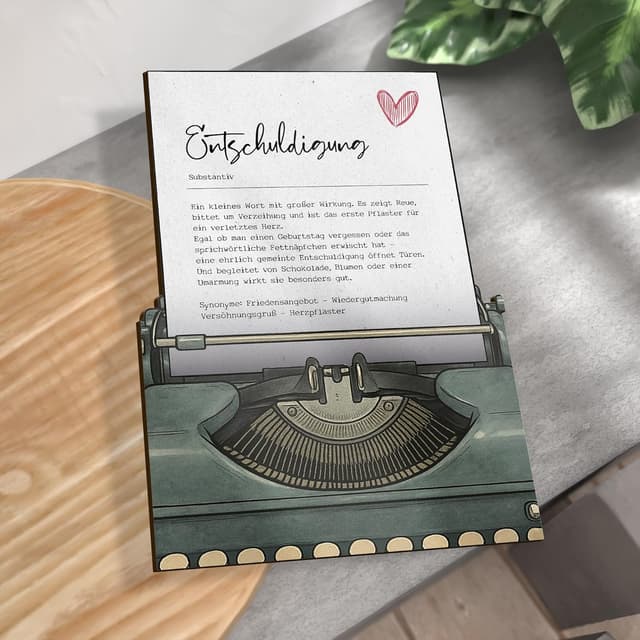 Thumbnail 2 de Es tut mir leid Karte Holz 3D Geburtstagskarte