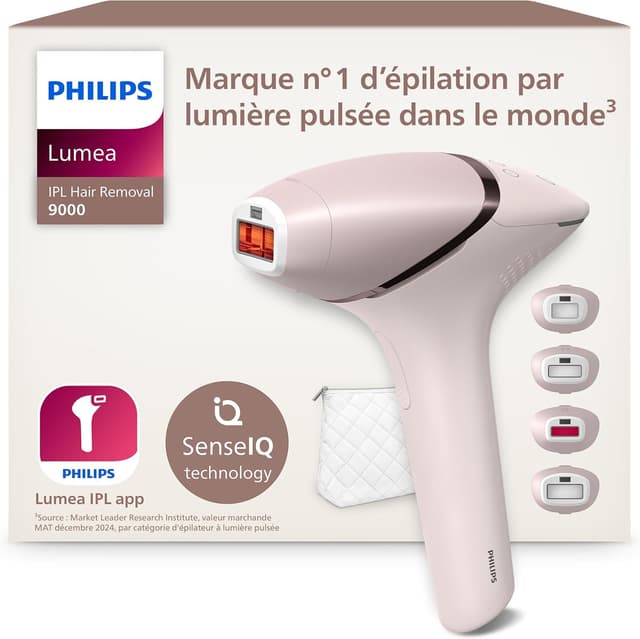 Detalle de Philips Lumea série 9000, épilateur à lumière pulsée, 4 accessoires ⚙