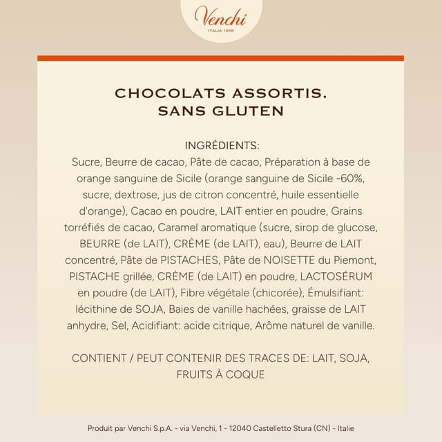 Detalle de Venchi Mini Livre en métal avec 6 chocolats Chocoviar assortis (117 g) – Collection Printemps Teresa Rego