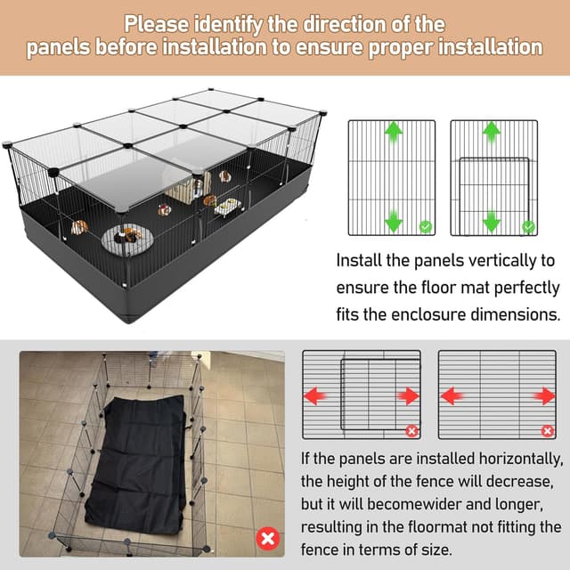 Thumbnail 1 de Aystkniet 122 cm Guinea Pig Playpen with Top Cover 🐾