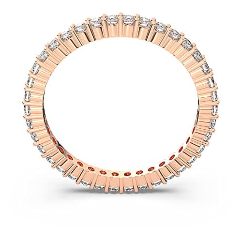 Detalle 2 de Swarovski Vittore anillo talla redonda blanco, oro rosa 💍