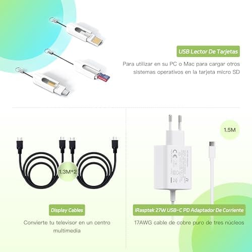 Thumbnail 4 de iRasptek Raspberry Pi 5 4GB Starter Kit con OS Bookworm 64GB