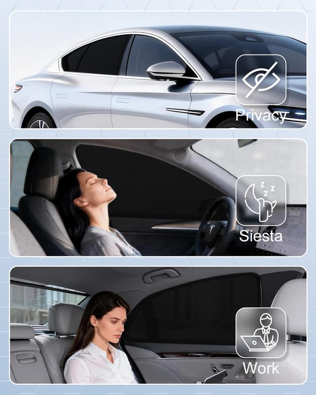 Detalle de PEMOTech car window shades 2 pack 39.8in