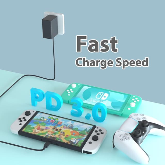 Detalle 2 de Nintendo Switch Charger 15V 2.6A AC Adapter for Dock