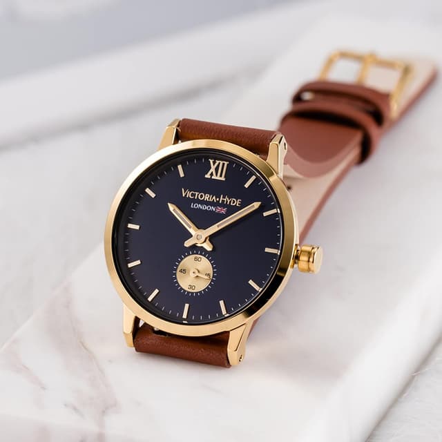 Detalle de VICTORIA HYDE Victoria Hyde orologio analogico da donna in vera pelle, quarzo impermeabile