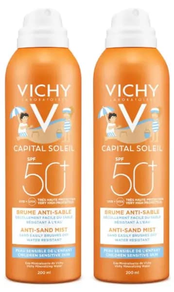 Detalle de Vichy Capital Soleil Bruma Anti-Arena para Niños SPF50+ (2x200 ml)
