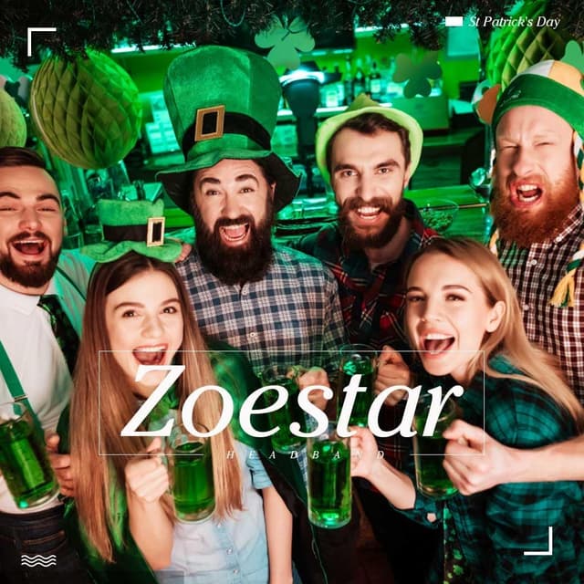 Thumbnail 5 de Zoestar St. Patrik's Day fascia capelli verde 🎉