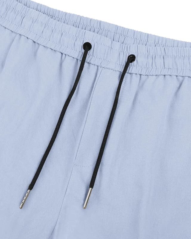 Detalle de TARAINYA Herren-Chino-Shorts aus Baumwolle mit Tunnelzug und Taschen