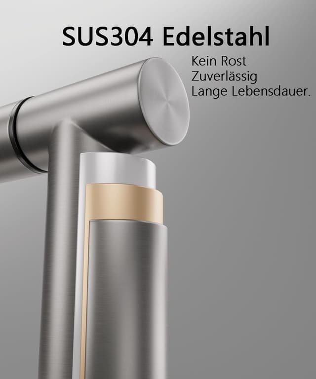 Detalle de Aikzik Toilettenpapierhalter aus gebürstetem Edelstahl – klappbarer Halter mit Verriegelung, ohne Bohren oder mit Schraubmontage