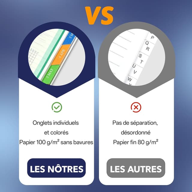 Detalle de Pcuntslo Agenda 2026 semainier A5 (janvier à décembre 2026) – 200 feuilles/400 pages, bloc note journalier