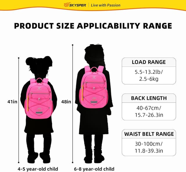Thumbnail 6 de SKYSPER Kids Backpack 12L – Lightweight school and outdoor day bag for ages 4–8