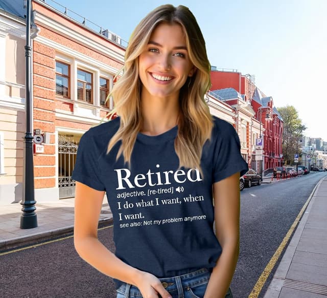 Detalle de Qskall Retirement T Shirts for Women – Grandma Retired Tee with humorous slogan