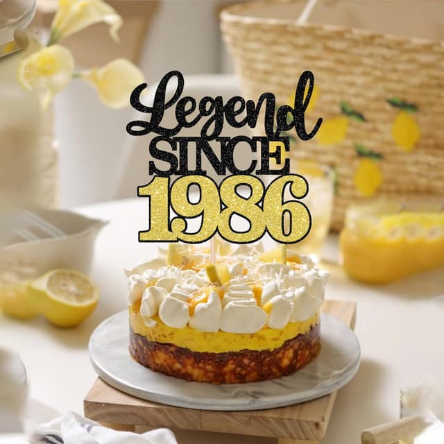 Thumbnail 4 de Aufschrift Legend Since 1986 Kuchen-Topper 40