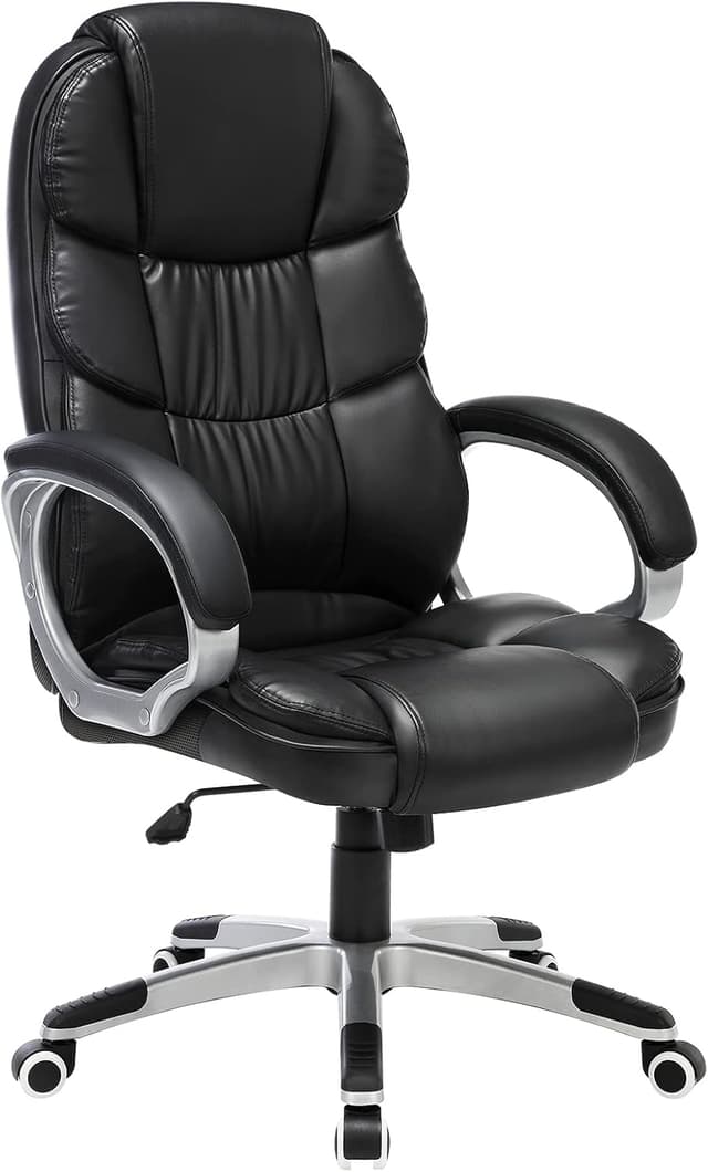 Detalle de SONGMICS OBG24BUK swivel office chair (max 150 kg) – black