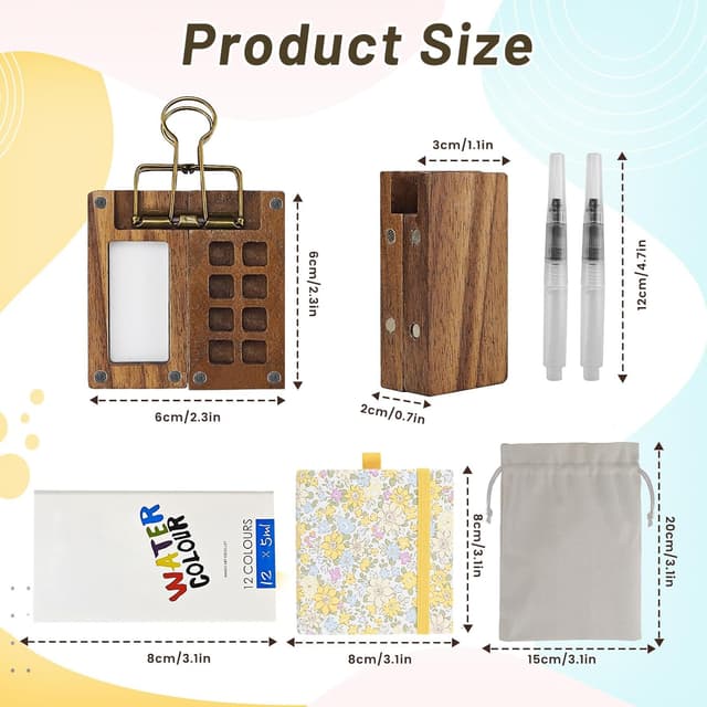 Thumbnail 1 de 7Pcs Portable Watercolour Palette