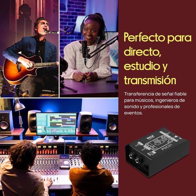 Thumbnail 5 de Pyle caja DI pasiva para guitarra y bajo 1/4