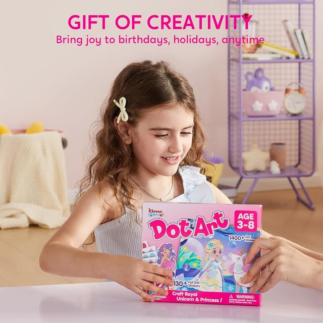 Thumbnail 6 de Klever Kits Prinzessin-Punkt-Kunstset 1.470 Sticker 🎨