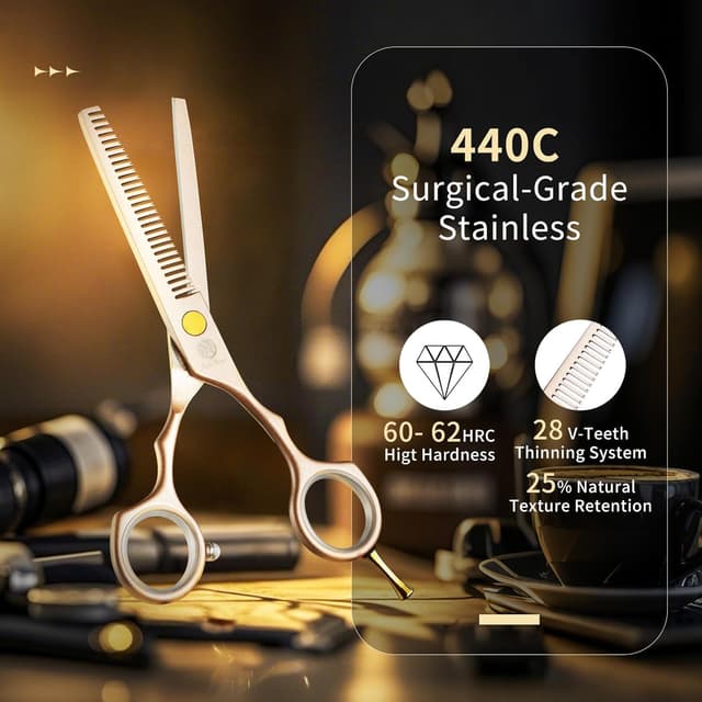 Thumbnail 2 de Tijeras de peluquería profesionales 5,5" oro rosa