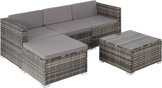 Imagen de TecTake® Muebles de Jardín en Ratán con Cojines ☀ en OfertitasTOP