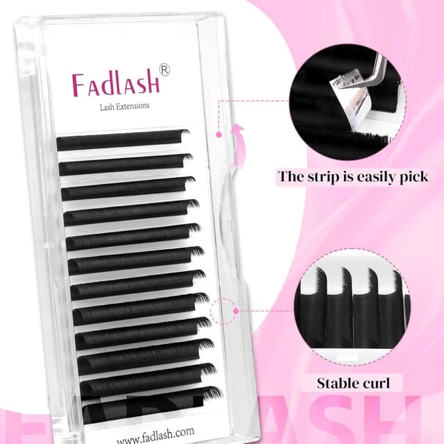 Detalle de FADLASH Selbstfächernde Wimpern Volume 0,07 D Curl 13 mm (Easy Fan) für Volumentechnik