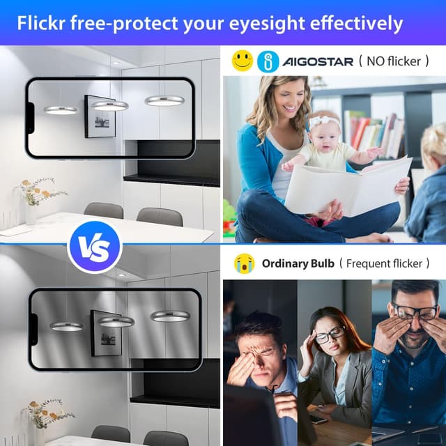 Detalle de Aigostar lot de 5 ampoules LED T3 3U E27 9W lumière blanche froide 6500K