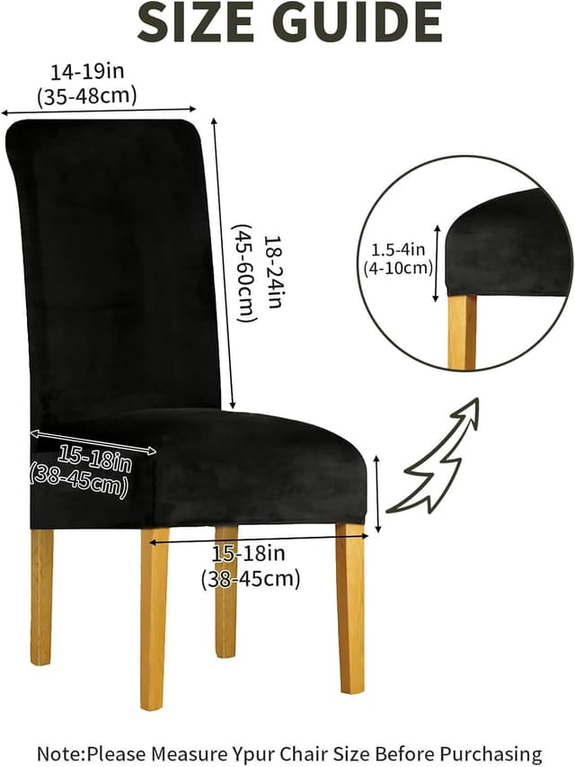 Thumbnail 4 de LANSHENG Stuhlhussen 4er Set 45–60 cm