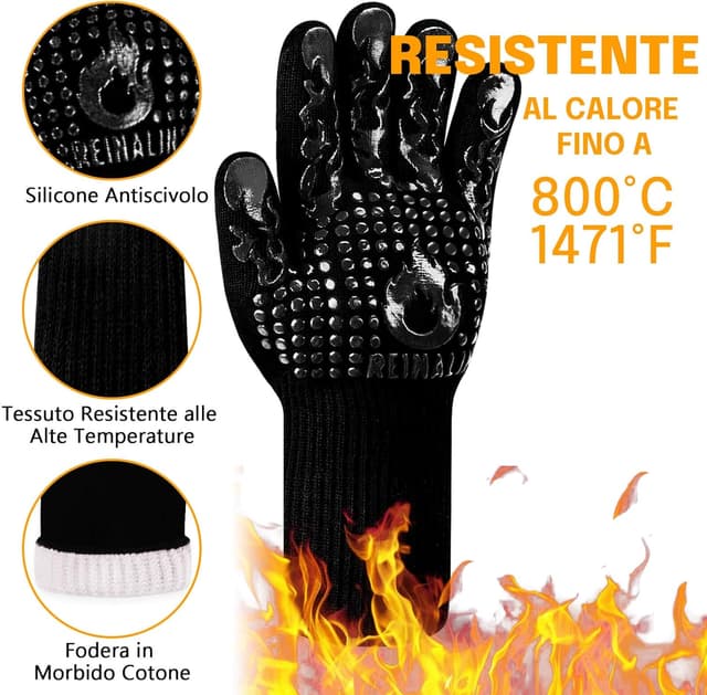Thumbnail 1 de Reinalin Guanti da Barbecue 800°C