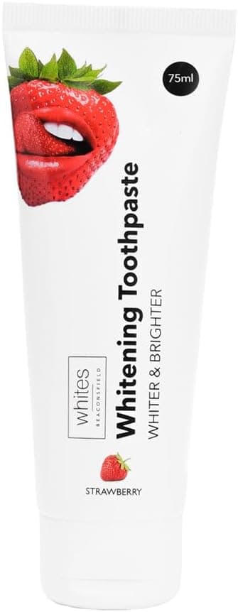 Detalle de Whites Beaconsfield Strawberry Whitening Toothpaste for advanced stain removal & enamel protection
