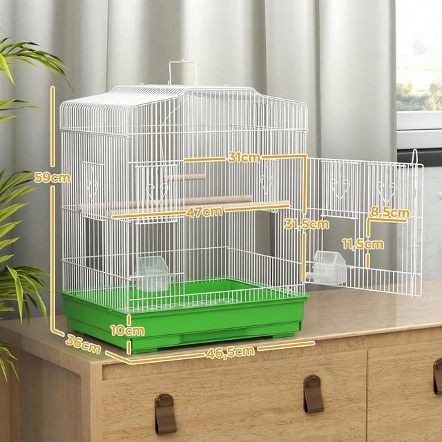 Thumbnail 6 de PawHut Jaula para Pájaros 46,5x36x59 cm