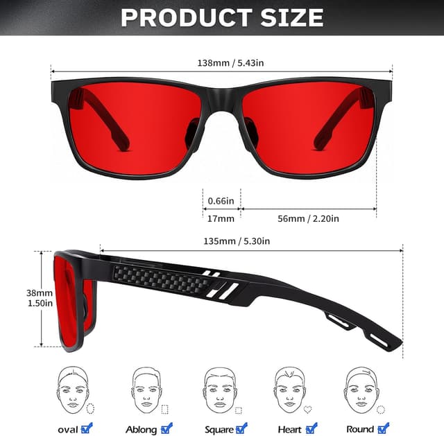 Detalle 2 de ANYLUV Blue Light Blocking Glasses for Men (Lightweight Anti-Eyestain, Gaming/Computer Use)