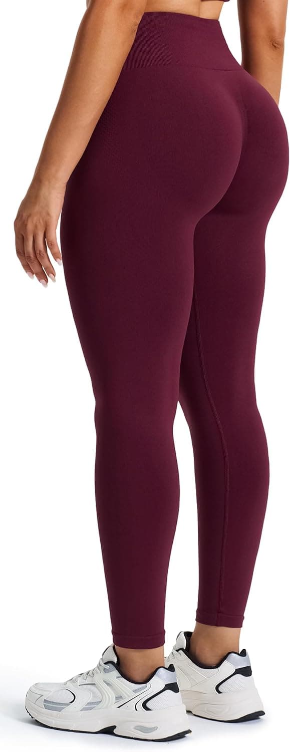 Detalle de JOYSPELS Seamless Gym Leggings for Women – High Waisted Tummy Control Yoga Pants with Scrunch Bums