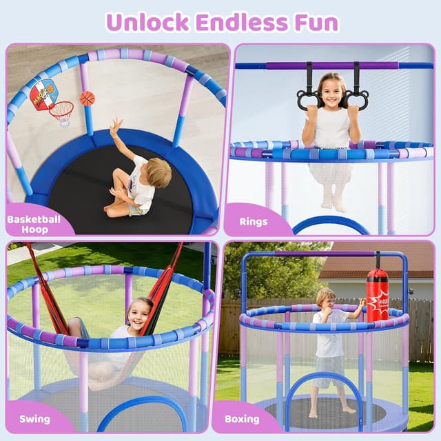 Thumbnail 6 de Yohood 55" Trampoline for Kids 55