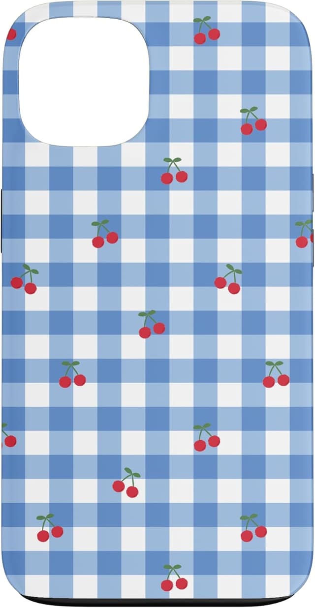 Thumbnail 6 de Motif vichy bleu iPhone 17 Pro coque