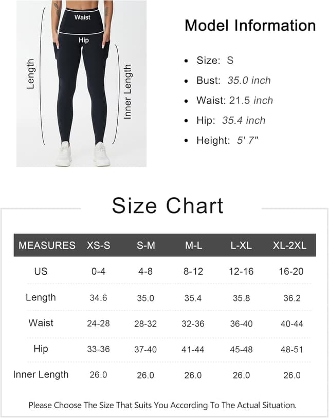 Thumbnail 6 de THE GYM PEOPLE Pantaloni da yoga da donna a vita alta con tasche