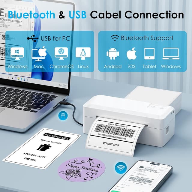 Thumbnail 1 de KNAON Y41BT 4x6 Label Printer 🖨