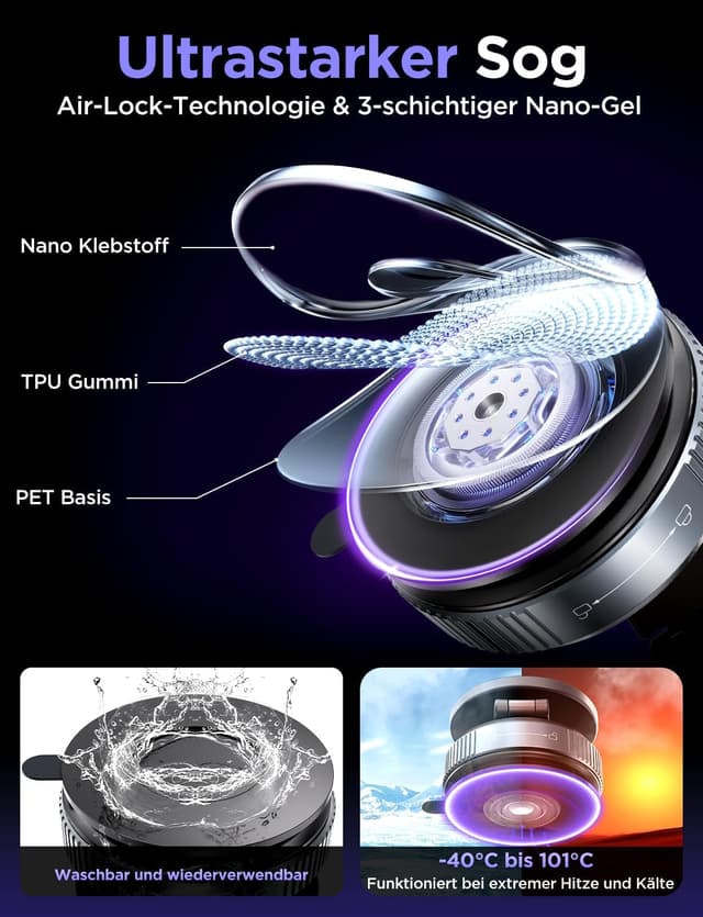 Thumbnail 2 de MSXTTLY Vmag-S2 Magnetische Handyhalterung 360°