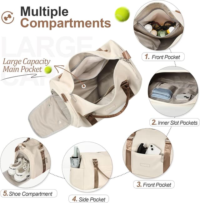 Detalle 2 de Fiorett0 Womens gym holdall 45 x 28 x 20cm