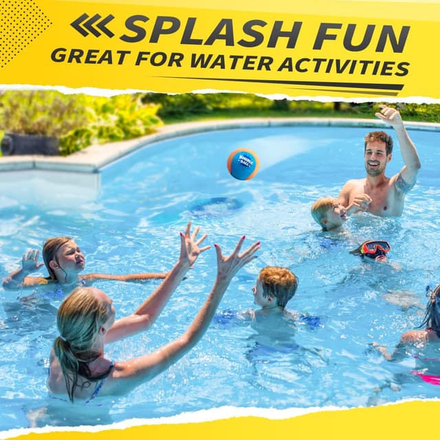 Detalle de KmmiFF Wasser-Sprungball (2er-Set) für Outdoor-Spiele am Strand, See & Pool – für Kinder von 5 bis 12 Jahren