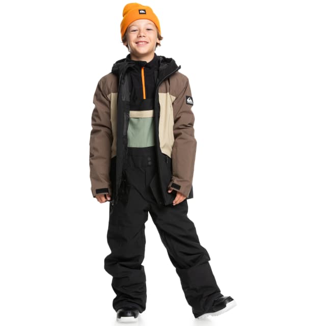 Detalle de Quiksilver Mash Up: pantalón de esquí de niños con peto para nieve (8 a 16 años)