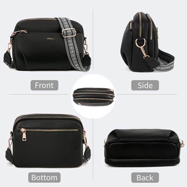 Thumbnail 6 de HILAEX Anti-Diebstahl Umhängetasche Damen (RFID-Blockierung) – mittelgroß, mit breitem verstellbarem Gurt