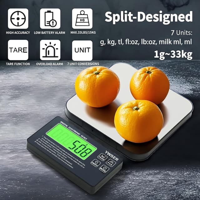 Thumbnail 1 de Food Scale 33lb Split-Designed Digital Kitchen Scale