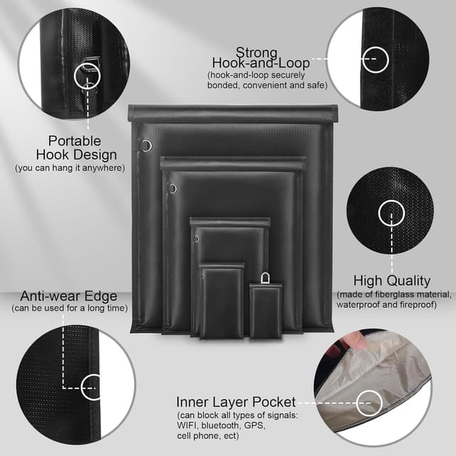 Thumbnail 4 de yaokvide Large Faraday Bags 5 Pack 🛡