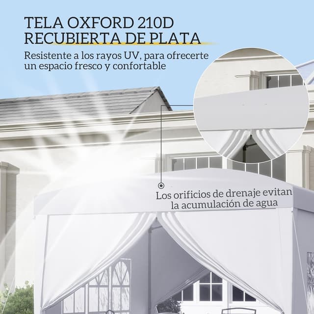 Detalle 2 de Outsunny Carpa 3x3 m carpa plegable