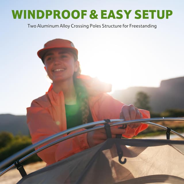 Detalle de Naturehike Bleik Ultralight – Tenda a cupola impermeabile PU 3000 mm per 2-3 persone, ultraleggera