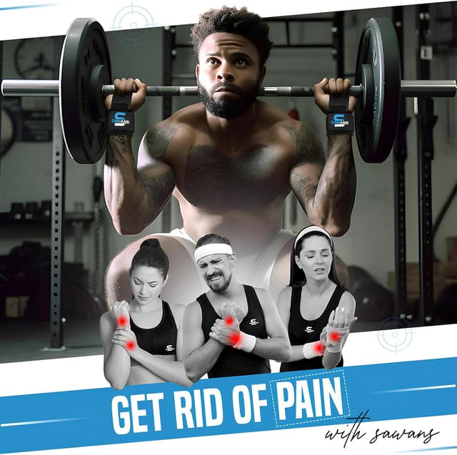 Thumbnail 3 de SAWANS Gewichtheberhaken 8-mm Handgelenkstütze