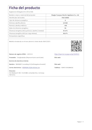 Thumbnail 7 de DDHTSAL Calefactor 900W PTC