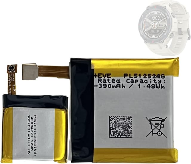 Detalle de HIGHAKKU Ersatzakku PL512524G für Ama-zfit T-Rex Smartwatch (A1801, A1918, A1808)