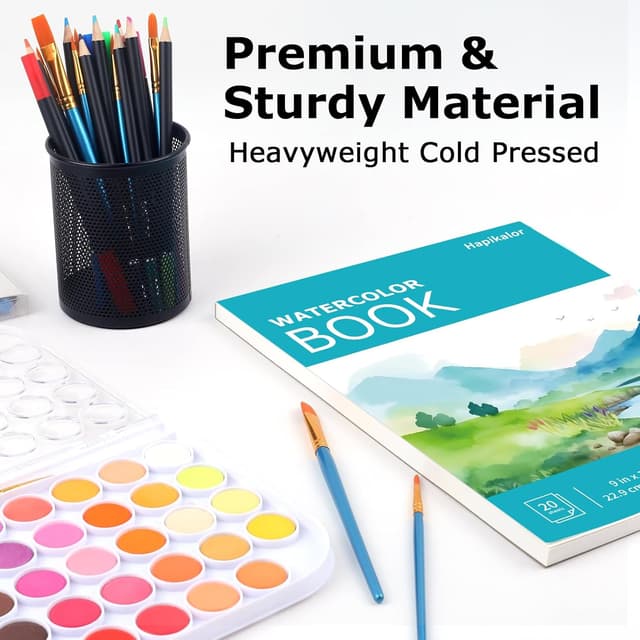 Thumbnail 3 de Hapikalor Watercolor Paper Pad 9x12 🎨